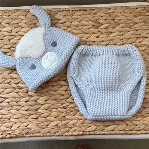 Newborn Llama hat & diaper cover set